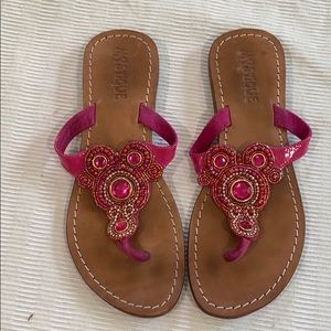 Mystique Beaded Pink Sandals